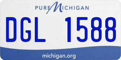 MI license plate DGL1588