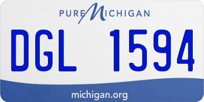 MI license plate DGL1594