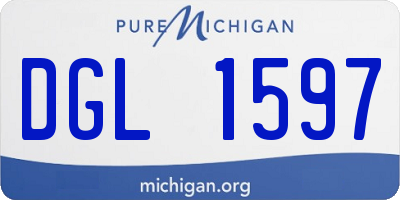 MI license plate DGL1597