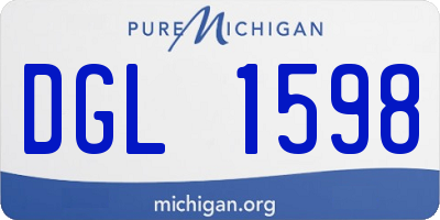 MI license plate DGL1598
