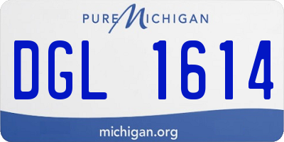MI license plate DGL1614