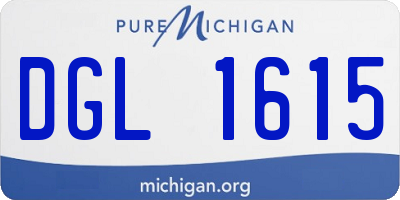 MI license plate DGL1615