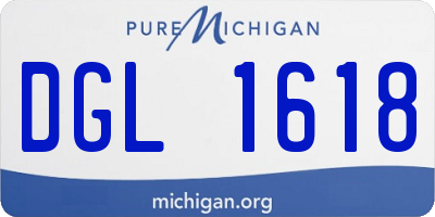MI license plate DGL1618