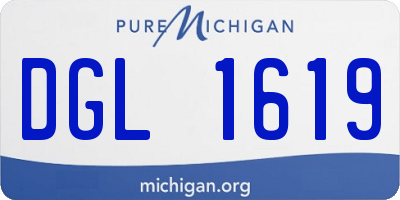 MI license plate DGL1619