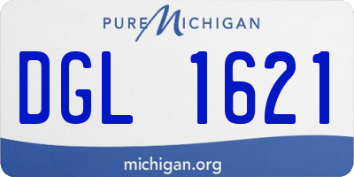 MI license plate DGL1621