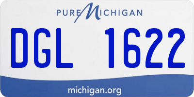 MI license plate DGL1622