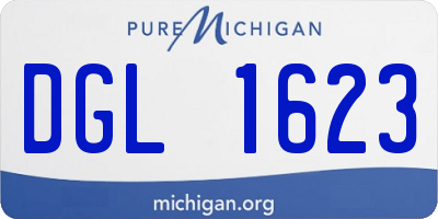 MI license plate DGL1623