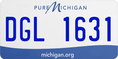 MI license plate DGL1631