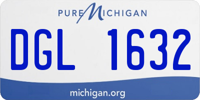 MI license plate DGL1632