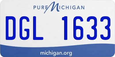 MI license plate DGL1633