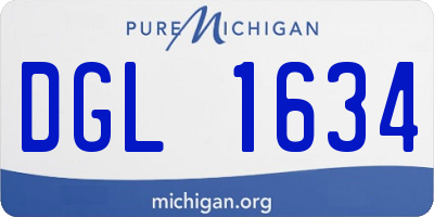 MI license plate DGL1634