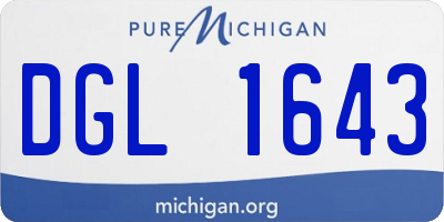 MI license plate DGL1643