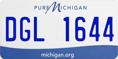 MI license plate DGL1644