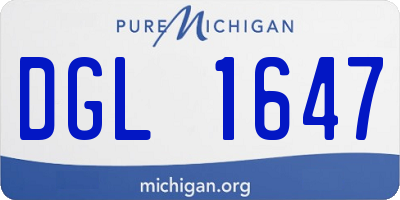 MI license plate DGL1647