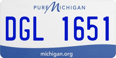 MI license plate DGL1651