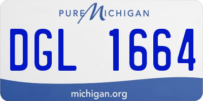 MI license plate DGL1664