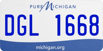 MI license plate DGL1668