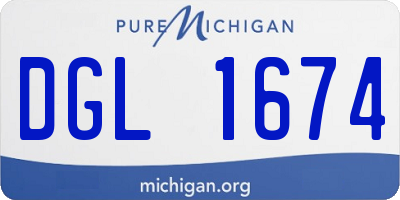 MI license plate DGL1674