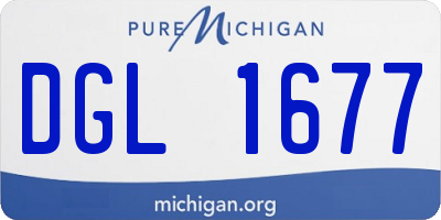 MI license plate DGL1677
