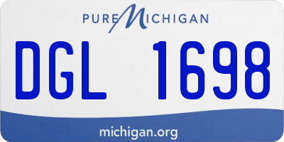MI license plate DGL1698
