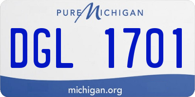 MI license plate DGL1701