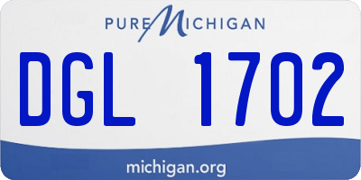 MI license plate DGL1702