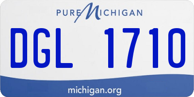 MI license plate DGL1710
