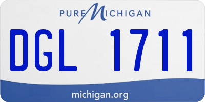 MI license plate DGL1711