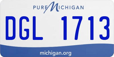 MI license plate DGL1713