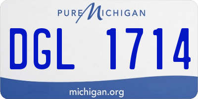 MI license plate DGL1714
