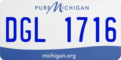 MI license plate DGL1716