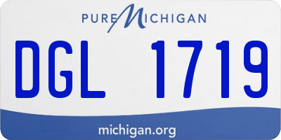 MI license plate DGL1719
