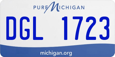 MI license plate DGL1723