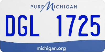 MI license plate DGL1725