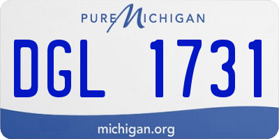 MI license plate DGL1731
