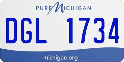 MI license plate DGL1734