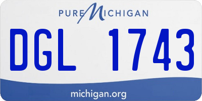 MI license plate DGL1743