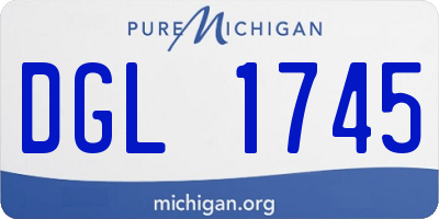 MI license plate DGL1745