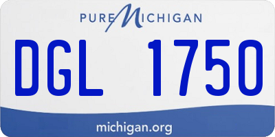 MI license plate DGL1750