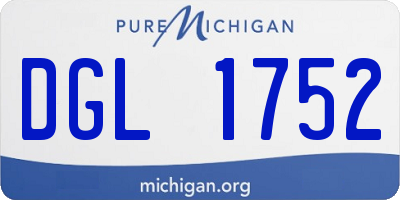 MI license plate DGL1752