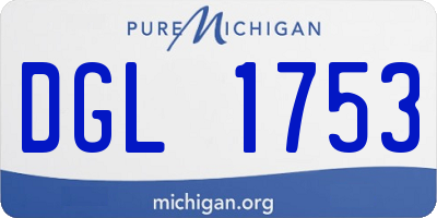 MI license plate DGL1753