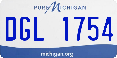 MI license plate DGL1754