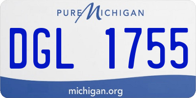 MI license plate DGL1755