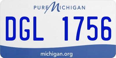 MI license plate DGL1756