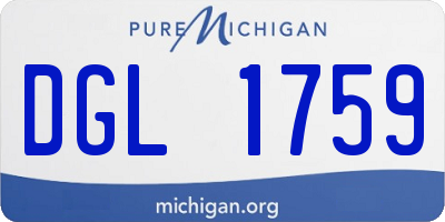 MI license plate DGL1759