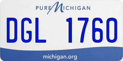 MI license plate DGL1760