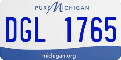 MI license plate DGL1765