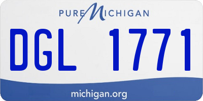 MI license plate DGL1771