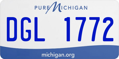 MI license plate DGL1772