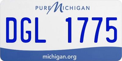 MI license plate DGL1775